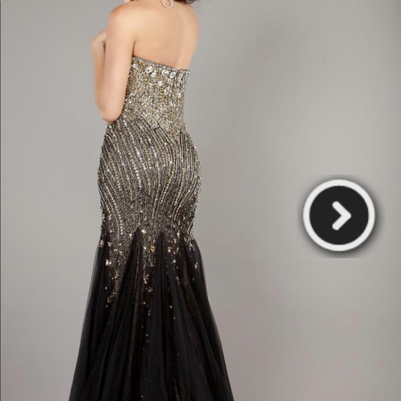 Jovani black and gold Prom dress - Picture 7 of 7